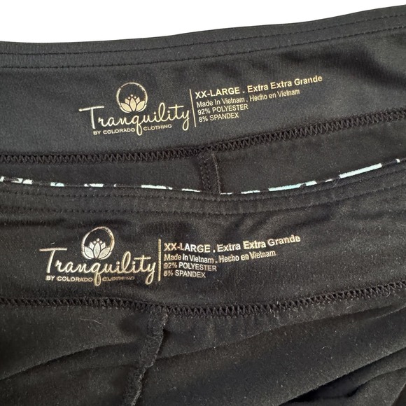 Tranquility Women XXL Skort Set Lot of 2 Black Leaf Print Tennis golf pickleball - Picture 6 of 9